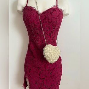 Vintage sexy raspberry dress